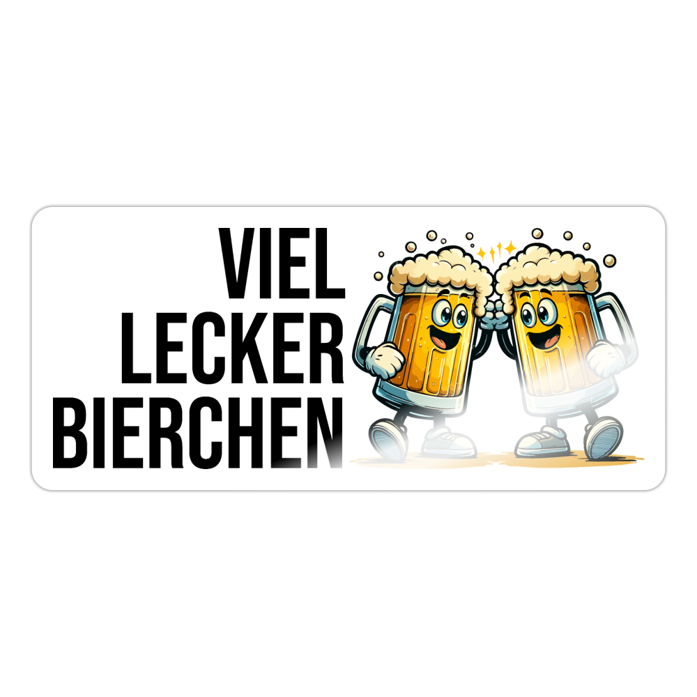 Viel Lecker Bierchen Sticker - Weiß glänzend