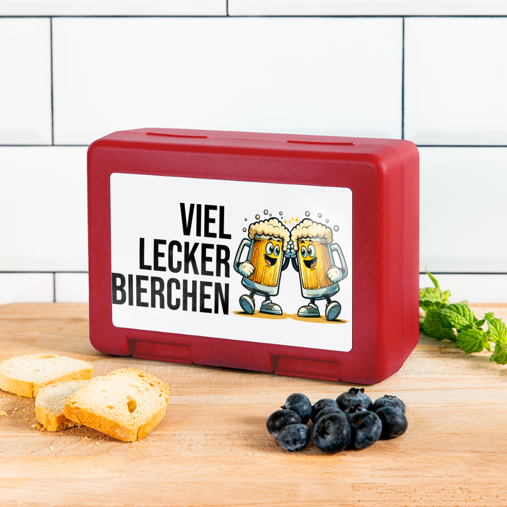 Viel Lecker Bierchen Brotdose - Rot