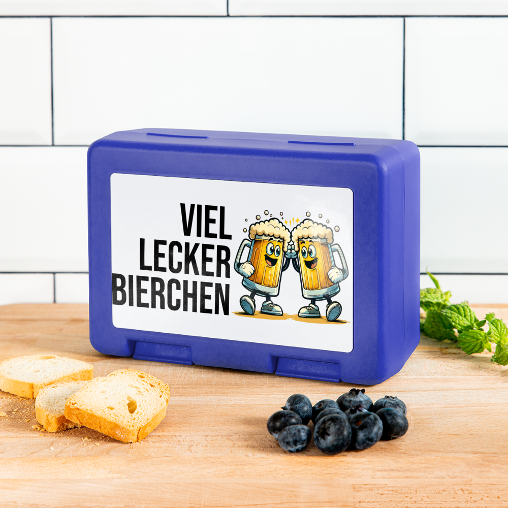 Viel Lecker Bierchen Brotdose - Royalblau