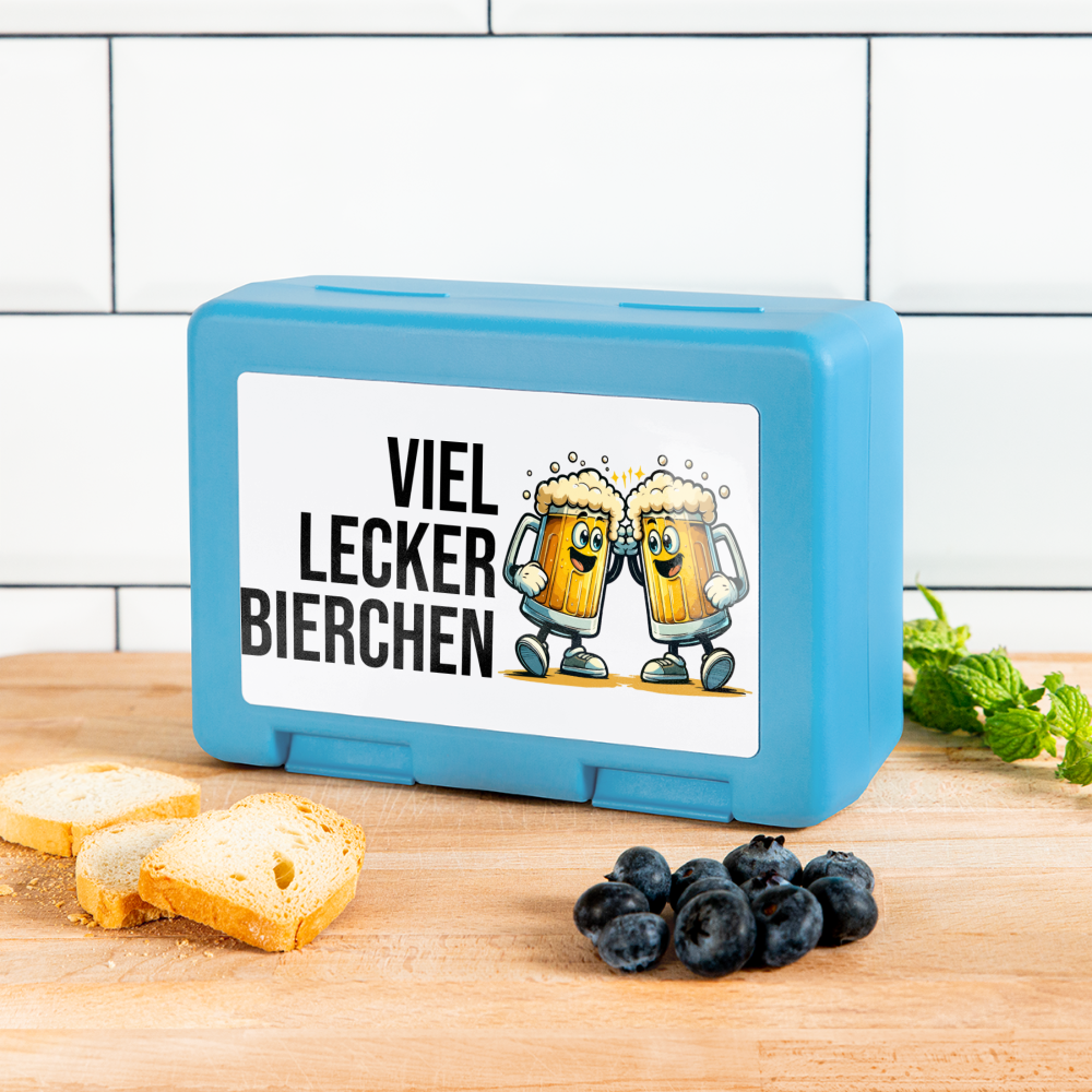 Viel Lecker Bierchen Brotdose - Saphirblau